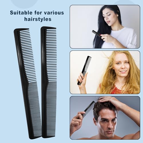 Disposable Combs in Bulk Individually Wrapped Widen and Fine Combs Straight Hair Combs for Women Men Long Handle Beauty Combs for Homeless, Hotel,Nursing Home (7in x 4in, Count, 100)