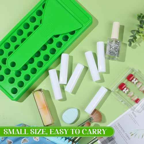Lip Balm Crafting Kit, 50 Pieces Empty Lipsticks Filling Tubes Mold Handmade Set Pallet with Scraper, Lip Balm Tubes with Filling Tray and Spatula for Women Girl Cosmetics Makeup, White