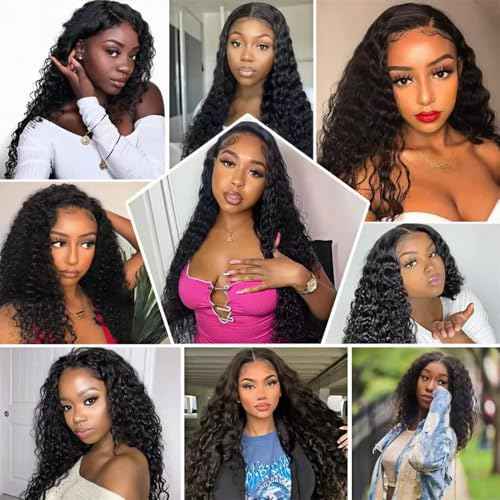 Human Hair Bundles Deep Color #1B Natural Black 3 Bundles 26 28 30 Inch Wet and Wavy Unprocessed Native Virgin Raw Trippy Hair Extensions Quick Weave Double Weft for Black Woman