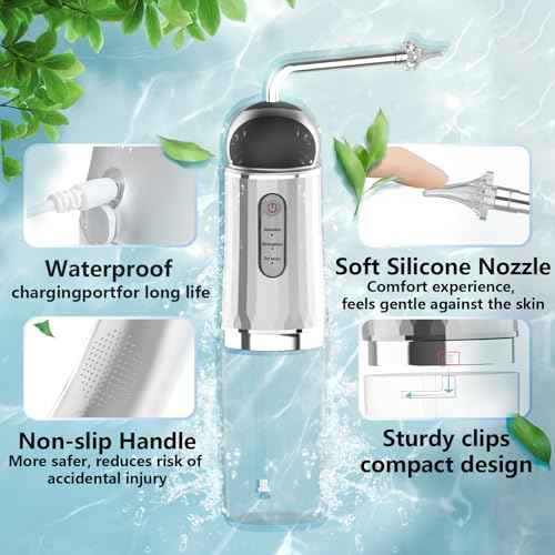 Ear Wax Removal, Portable Water Powered Ear Cleaner with Basin, Electric Ear Cleaning Kit with 3 Pressure Modes, Ear Irrigation Flushing System for Adults and Kids, (Silver)