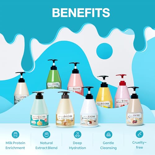 Kwailnara Rice Milk Body Wash ? Korean Body Wash With Rice Extract for Brightened & Deeply Hydrated Skin 560g / 19.75 fl oz.