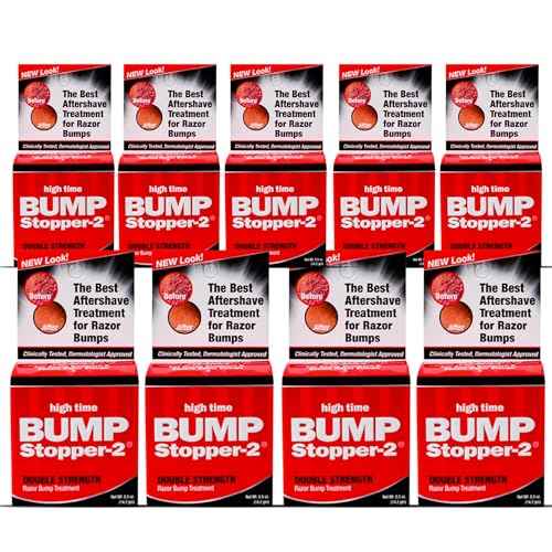 Bump Stopper 2 Double Strength Razor Bump Treatment | Formulated to Relieve Razor Burn | Eliminates Ingrown Hairs | Aftershave for Men - 0.5 OZ (9 Pack)