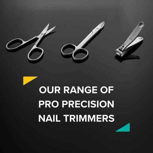 Rui Smiths Pro Precision Toenail Scissors | Stainless Steel Pedicure Trimmer Cutter with Micro-Serrated, Anti-Skid Cutting Edges and Long Handles For Hard Nails | Made in Solingen, Germany