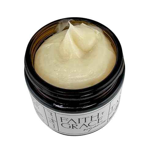 Faith and Grace Organics, Organic Tallow Balm, Vanilla and Manuka Honey, All-purpose Moisturizer, Safe for sensitive skin, Healing balm, 2 oz glass jar
