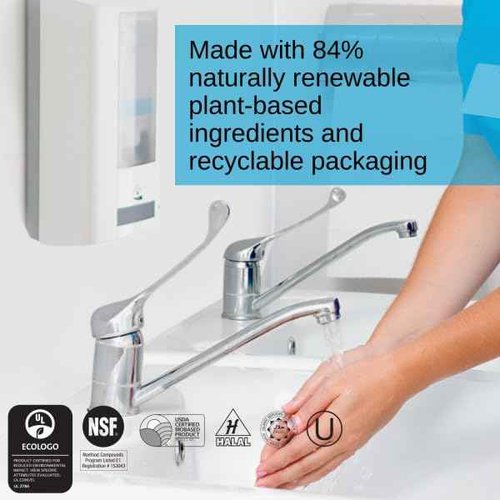 Diversey 100907880 Soft Care Sensitive Foam Hand wash, Commercial Hand Soap Refill for IntelliCare dispensers, Unscented, Sealed Pouch, 1.3-Liter