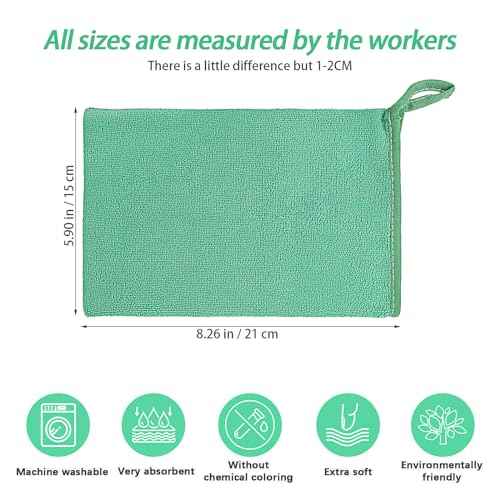 PHOGARY 5 Pack Microfiber Face Cloths, 6"x8" Fast Drying Bath Mitts Washcloth, Super Absorbent Soft Lightweight Towel Body Facial Cloths Small Wash Mitt for Travel Showering Washing Face