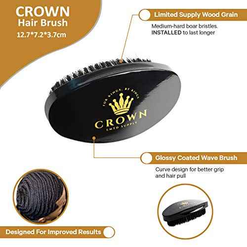 11-in-1 Deluxe Wave Hair Care Set - 3 Durags, Wave Brush, Bristle Beard Brush, Wave Comb, Spray Bottle, 2 Stocking Caps, Mirror for Men