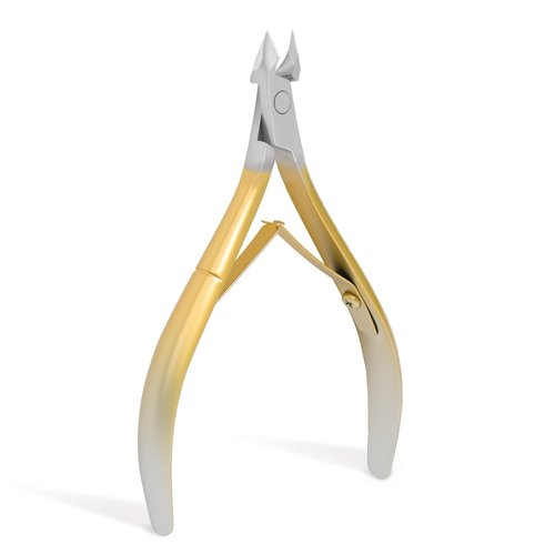 Cmetta Cuticle Nipper, Polished Coated Durable Trimmer, Nail Clipper with Fine Edge, Comfort Grip Cuticle Cutter and Remover Tool Kit for Nail Care (Yellow 1-PACK)
