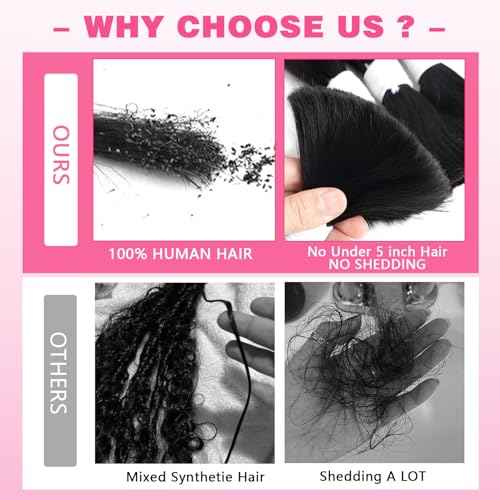 Human Braiding Hair 100g One Bundle/Pack 28 Inch Natural Black Body Wave Curly Bulk Human Hair for Braiding No Weft 100% Unprocessed Brazilian Human Hair Braiding Hair for Boho Braids