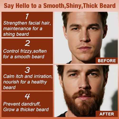 Beard Oil,2 Packs 4 FLOZ(120ml) Natural Beard Oil for Men Growth,Sandalwood and Unscented Beard Growth Oil Soften,Strengthen,Moisturize Beard Care,Stocking Stuffers for Men Gifts for Him Dad Boyfriend
