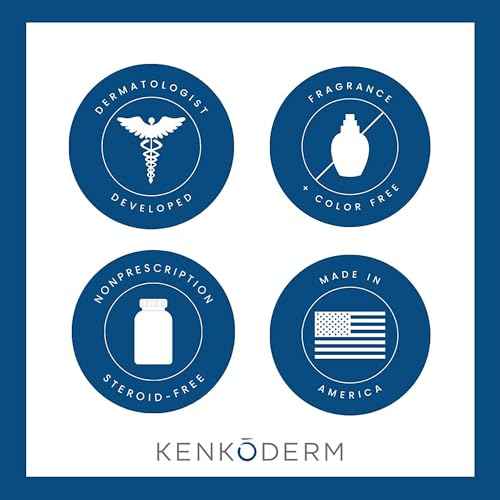 Kenkoderm Psoriasis Dead Sea Mud Soap with Argan Oil & Shea Butter, Natural Exfoliating Body & Face Cleanser for Sensitive Skin, Fragrance & Color-Free, 4.25 Ounce, 4 Bars
