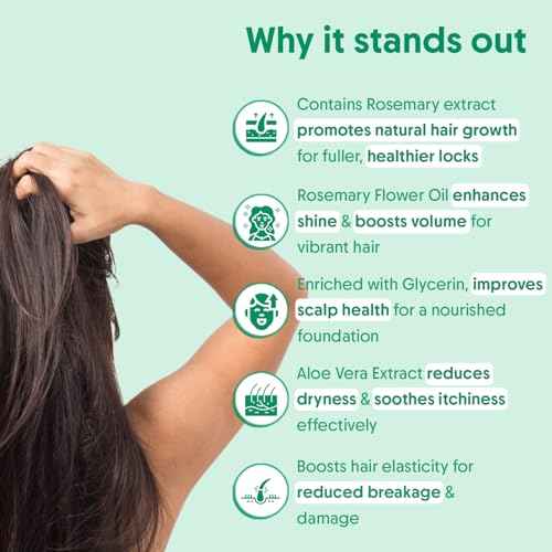 Aravi Organic Rosemary Water Hair Spray with Aloe Vera & Rice Water | Stimulates Hair Follicles, Boosts Hair Growth & Thickness, Reduces Hair Fall, Breakage & Dandruff | For Men & Women - 100ml