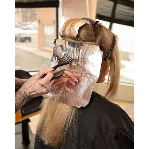 FRAMAR 8x11 Checked Out Hair Foil ? Hair Foils For Highlighting, Pop Up Foil For Hair Highlighting, Salon Foils For Hair Highlighting Kit, Wide Hair Foils For Bleach, Salon Foils For Hair Stylist 200