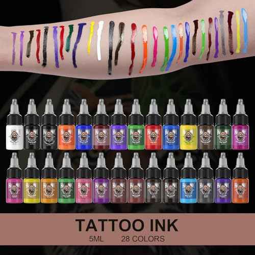 Hawink Tattoo Ink Set 1/2 oz (15ml) 28 Colors Pigment Kit Tattoo Supplies TI203-15-28