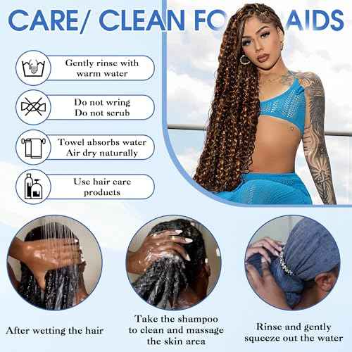 Human Braiding Hair for Boho Braids Human Hair Highlight No Weft Hair Extensions for Braiding Knotless 12A Deep Wave Bulk for Brazilian Virgin Ombre Balayage 3 Bundle£¨20Inch 120g£©