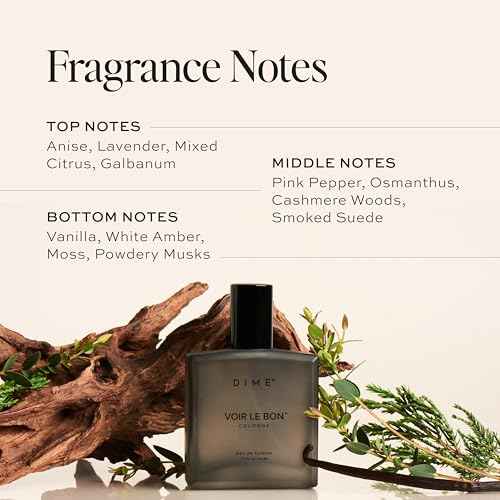DIME Voir Le Bon Cologne, Clean Men's Cologne with Citrus, Cashmere Woods, and White Amber, 1.7 oz / 50 ml