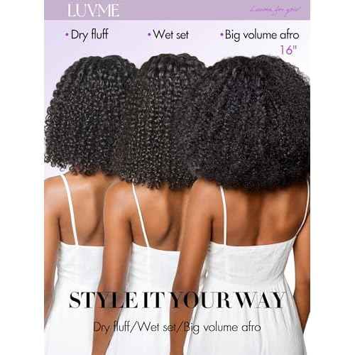 LUVME Real Human Hair Bundles 16 Inch Virgin Hair Messy Burmese Curly 1 Bundle Human Hair 100% Unprocessed 15A Grade Virgin Hair Quick Weave Extensions Natural Black