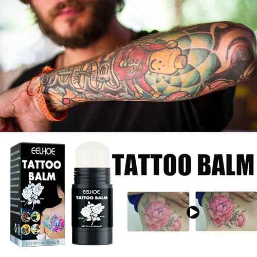 Tattoo Aftercare Balm Stick, (Pack of 1) X1.41 oz For Old & New Tattoo Moisturizer Healing Brightener for Color Enhance, Vegan Tattoo Cream No-Petroleum