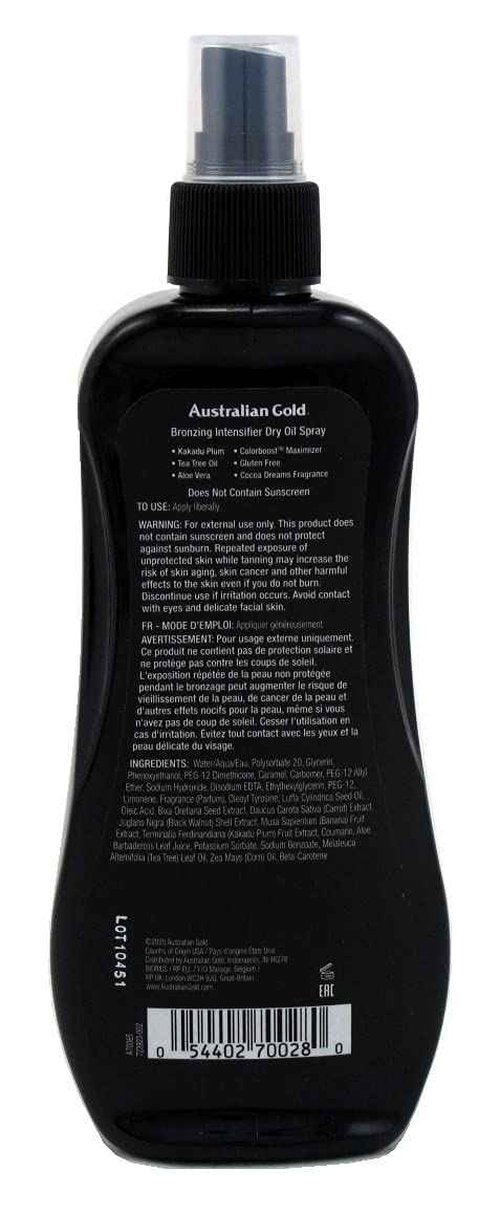 Australian Gold Intensifier Bronzing Dry Oil Spray 8 Ounce (Pack of 2)