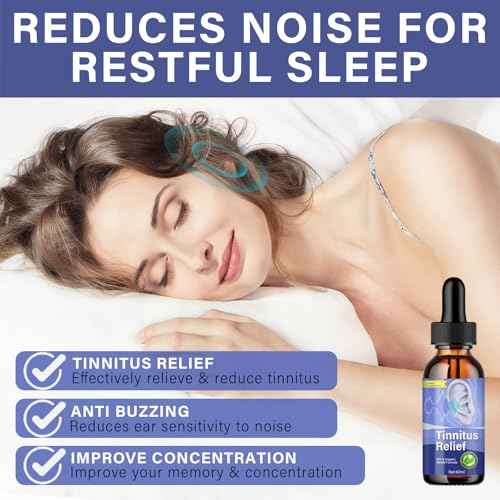 Tinnitus Relief for Ringing Ears, Best Ear Ringing Relief Drops for Tinnitus Relief, Natural Tinnitus Treatment to Reduce Ear Noise and Improve Hearing for Men & Women-2 Fl Oz