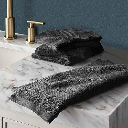 Delara 100% Organic Cotton Towels 650 GSM Plush Feather Touch Quick Dry Wash Cloth, Pack of 24 GOTS Certified, Oeko-Tex Green Certified, Organic Cotton Wash Cloth, 13"X13"