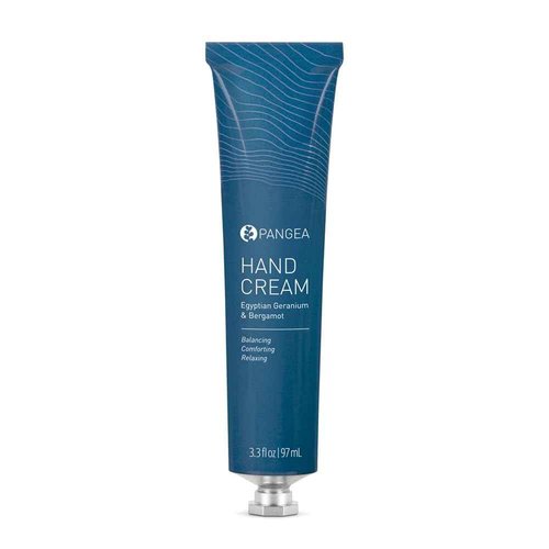 Pangea Organics - Natural Egyptian Geranium + Bergamot Hand Cream | Vegan, Non-Toxic, Fast-Absorbing & Hydrating | Clean Beauty in Sustainable Aluminum Tube (3.3 oz | 97 ml)