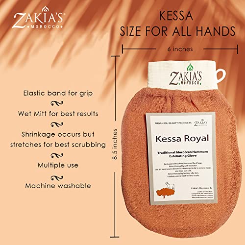 Original Kessa Exfoliating Glove -Value Pack (2pcs) -Beige - Microdermabrasion At Home Exfoliating Mitts, Removes unwanted dead skin, dirt and grime and Keratosis Pilaris. Great for spray tan removal