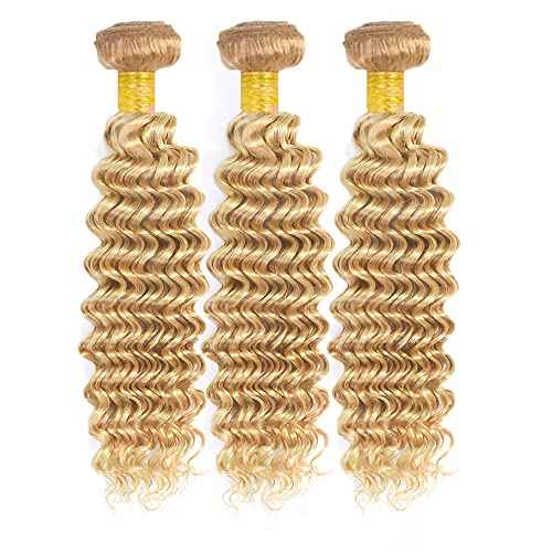 Blonde Bundles Human Hair 613 Bundles P27/613 Deep Wave Human Hair Bundle 18 18 18 inch Blonde Deep Wave Bundle