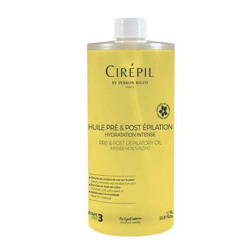 Cirepil - Pre & Post - Depilatory Oil - 1000 ml / 33.81 fl oz - Protects the Skin Before Waxing & Removes Wax Residue - Pre-Waxing & Post-Waxing
