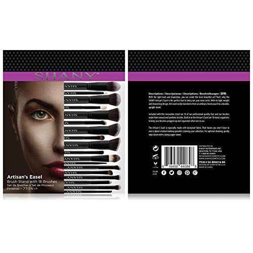 SHANY Makeup Brushes Artisan Easel Elite Cosmetics Make up Brush Set, Complete Kabuki Makeup Brush Set - Old Packaging
