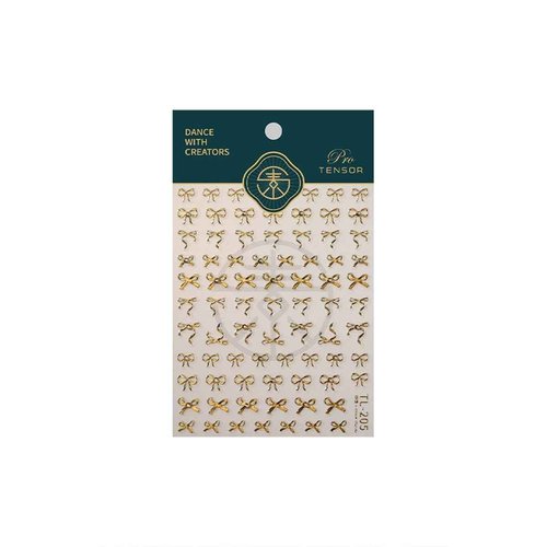 5D Embossed Bow Nail Art Stickers Gold Bow Knot Nails Stickers Self Adhesive Nail Decals Rhinestone Design Manicure for Women Nail Art Decorations