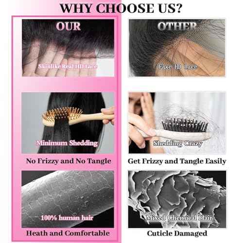 28 Inch 13x6 Lace Front Wigs Human Hair Pre Plucked, Real 10A 180% Density Body Wave HD Transparent Lace Frontal Wigs with Baby Hair for Women, Glueless Wig, Natural Black