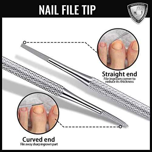 Teenitor Ingrown Toenail Tool, Pedicure Tools for Feet, Stainless Steel Ingrown Toenail Clippers, Ingrown Toenail File and Lifters