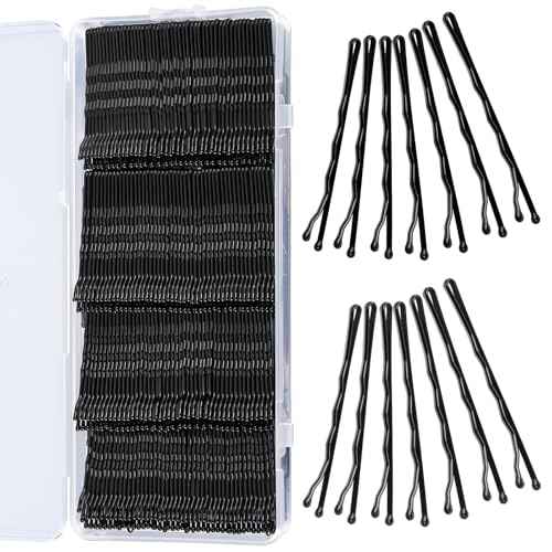 Teenitor 500pcs Black Bobby Pins, Bobby Pins for Women Black Bobby Pin Bulk 2inch