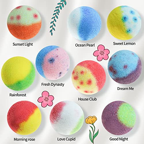 Bath Bombs Gift Set, 10 Organic Bubble Bombs, for Valentine¡¯s Day, Christmas