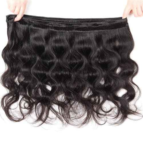 12A Body Wave Bundles Human Hair 24 24 24 24 Inch Human Hair Bundles 100% Unprocessed Brazilian Virgin Hair Bundles Human Hair Body Wave 4 Bundle Human Hair Extensions Real Human Hair Natural Black