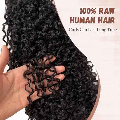 Burmese Bundles Premium Raw 100% Human Hair Water Wave High Rate 15A Unprocessed No Stray Short Hair Extensions Triple Lifespan Excellent Fullness Extra Thick From Top to End Black 20inch