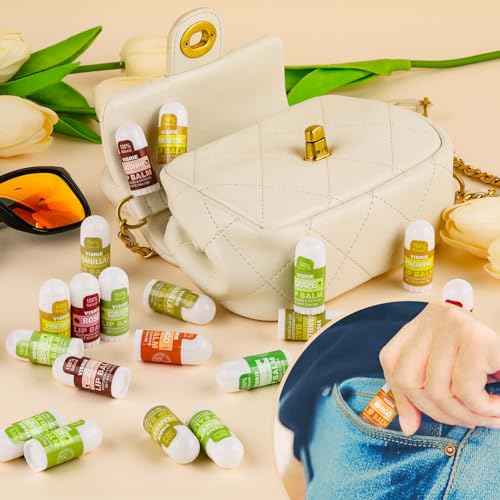Mini Lip Balm 40 Pack, Natural Lip Balms Bulk with Vitamin E and Coconut Oil, Moisturizing Lip Balm for Dry Cracked lips - 10 Flavors