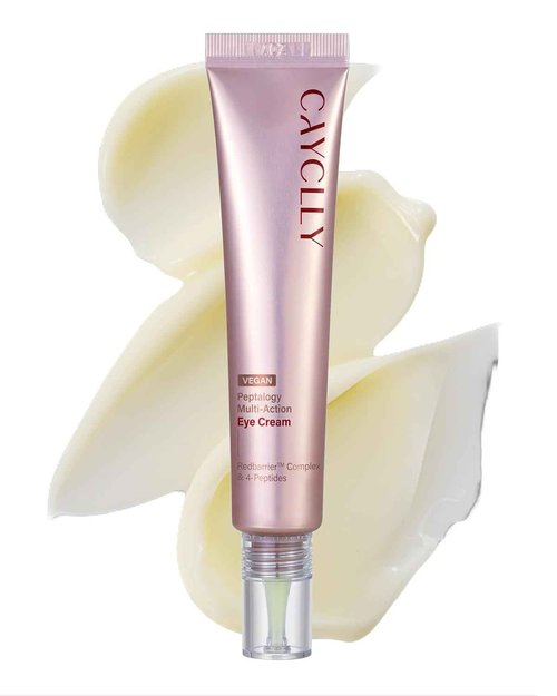 CAYCLLY Peptalogy Multi-Action Eye Cream | Anti-Aging Eye Treatment for Puffiness & Wrinkles with Peptides, Tranexamic Acid & Niacinamide | Vegan Korean Skincare for Firming & Lifting, 1.01 fl.oz