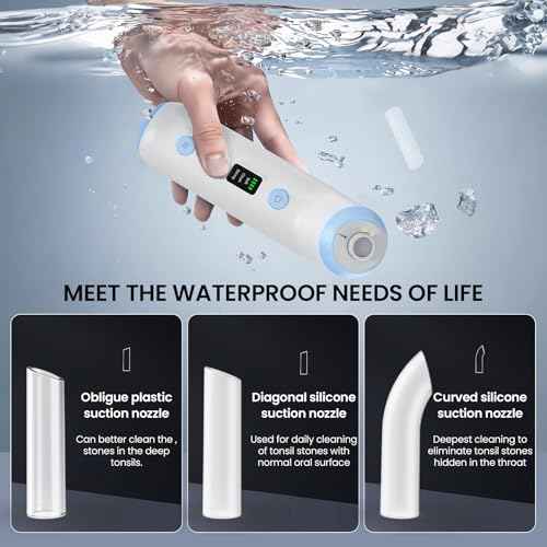 Tonsil Stone Remover with Camera, Electronic Tonsil Stone Removal Kit with LED Light,3 Suction Levels,Fight Bad Breath,Tonsil Stone Vacuum,USB Rechargeable