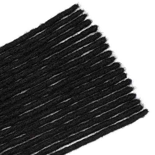 0.2-0.8cm Locs 8-18 I nch 20 Strands 100% Real Human Hair Dreadlock Extensions for Man/Women Permanent Loc Extensions Bundles Can Be Dyed Bleached Curled & Twisted (0.8CM, 1B, 16 INCH)