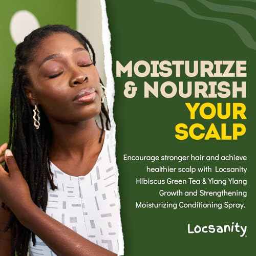 Locsanity Hibiscus Green Tea Hair Growth Spray for Dreadlocks and Loose Hairstyles Hair Care Treatment ? Jumbo Size Loc Moisturizer for Thicker, Fuller, Longer Hair (32oz)