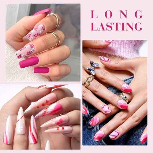 CANNI Pink Gel Nail Polish Set ? 6 Soft Rose & Light Pink Colors, 9ML Each, Soak-Off UV LED Gel for Nail Art Design, DIY or Salon Manicure for Women