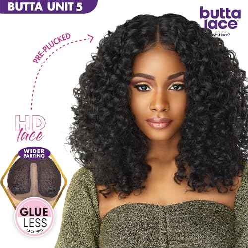 Sensationnel Butta Lace Wigs - Unit 5 Extra Wide 5 Inch Deep Parting Synthetic Preplucked Hairline Glueless Lacefront (T4/COPPER)