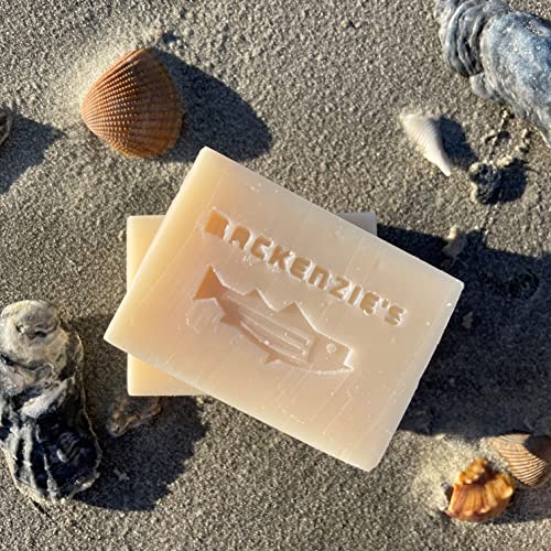 MACKENZIE'S Sand & Sea Shower Bar 5.5 oz - Gifts for Fisherman, Cooks & Gardeners, Beach Life, Ocean Lovers, Moisturizing Cold Process Bar Soap