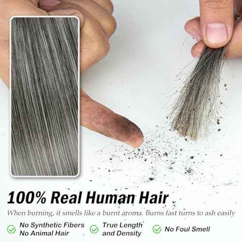 KRN Grey Deep Wave Bulk Human Braiding Hair 2 Bundles/Pack 100g Curly for Boho Braids 12A Salt And Pepper No Weft Wet and Wavy Gray 20 Inch