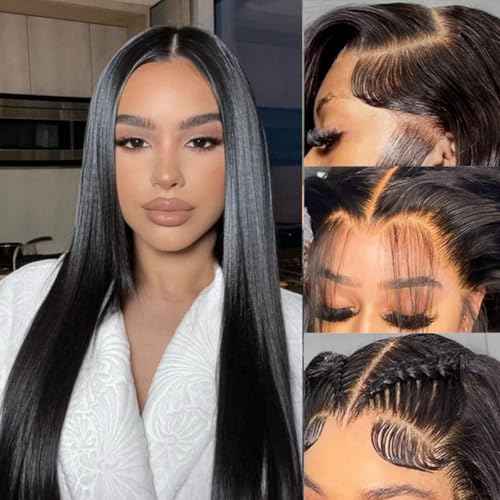 LICHANG 200 Density 13x4 Lace Front Wigs Human Hair 13x4 HD Frontal Human Hair Lace Front Wigs Straight Wigs Human Hair Straight Glueless Human Pre Plucked for Women 26 Inch