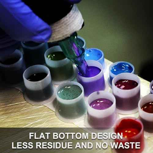 Tattoo Ink Caps Medium - Autdor 1000Pcs Tattoo Cups 14mm Disposable Tattoo Ink Cups With Base Microblading Pigment Caps for Tattoo Permanent Makeup Container Cap Tattoo Accessories Tattoo Supplies