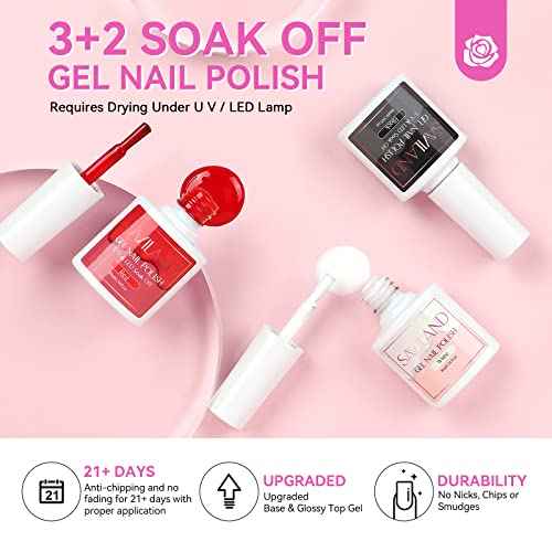 SAVILAND Professional Acrylic Nail Kit for Beginner: Acrylic Nail Set for Starter with Everything Gel Nail Polish Nail Drill U V Nail Light Gift Home Salon