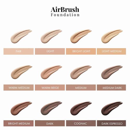 MagicMinerals AirBrush Foundation Set by Jerome Alexander – 3pc Set Includes Primer, Foundation and Kabuki Brush - Spray Makeup with Anti-aging Ingredients for Smooth Radiant Skin (Bright Medium)